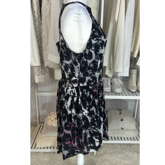 Nicki Minaj Juniors Size 9/10 Black Abstract Animal Print Skater Dress #0503 - Picture 3 of 11